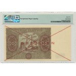 1.000 zloty 1947 - SPECIMEN - A 1234567 - PMG 65 EPQ