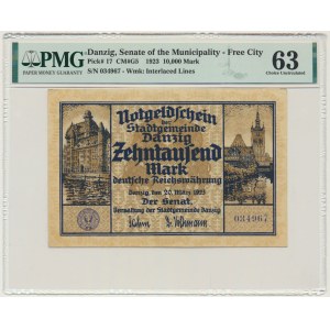 Gdansk, 10 000 mariek 1923 - PMG 63 - ZRADA