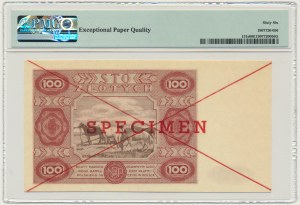 100 Or 1947 - SPECIMEN - A 1234567 - PMG 66 EPQ