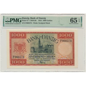 Danzig, 1.000 Gulden 1924 - PMG 65 EPQ