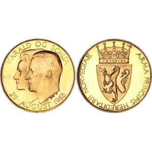Norway Gold Medal Royal Wedding of Harald & Sonja 1968