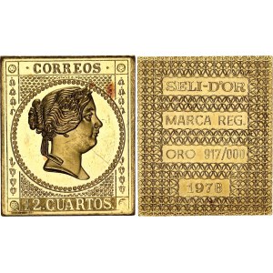 Spain Golden Postage Stamp 1978