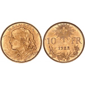Switzerland 10 Francs 1922 B