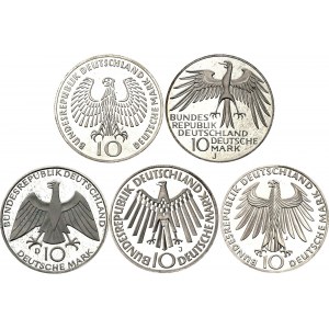 Germany - FRG 5 x 10 Deutsche Mark 1972 D & J