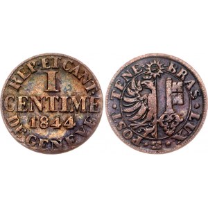 Switzerland Geneva 1 Centime 1844
