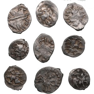 Collection of Russian Ivan IV The Terrible silver coins (9)