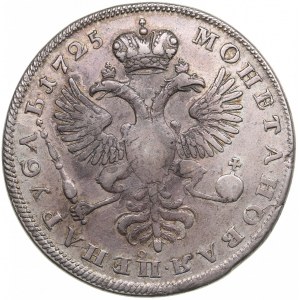 Russia Rouble 1725 Mourning - Catherine I (1725-1727)