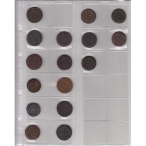 Collection of Russian coins: Denga & Kopeck 1763-1795 (16) - Catherine II (1762-1796)