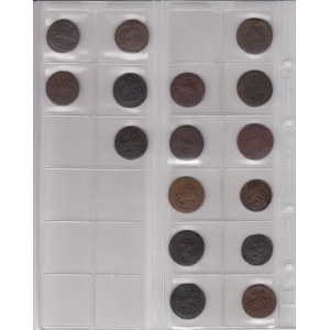 Collection of Russian coins: Denga & Kopeck 1763-1795 (16) - Catherine II (1762-1796)
