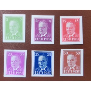 Estonia stamps K. Päts proof stamps set (6)