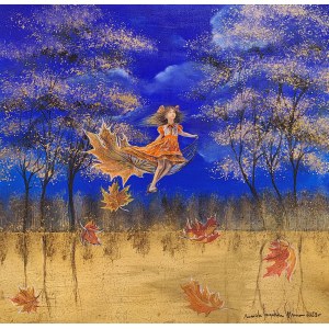 Mariola Swigulska, Traveling on autumn leaves, 2023