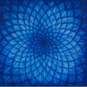 Hanna Rozpara, Flower in Blue, 2022