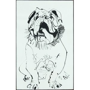 Janusz Grabiański (1929-1976), Bulldogge in einer Öffnung, um 1959.