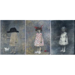 Krystyna Piotrowska (nar. 1949), Triptych s dívkou, asi 2004