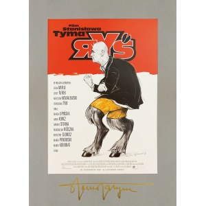 Autographed poster. Andrzej Pągowski (b. 1953), Lynx. A film by Stanislaw Tym, 2007.
