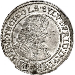 Śląsk, Sylwiusz Fryderyk, 6 krajcarów 1674 - NGC MS63