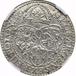 Zygmunt III Waza, Szóstak 1596 Malbork - NGC UNC 