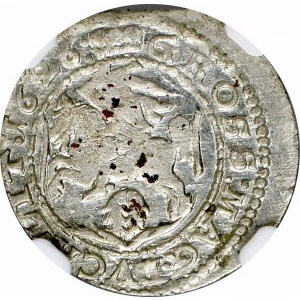 Zygmunt III Waza, Grosz 1626 Wilno - Pogoń w tarczy NGC MS62