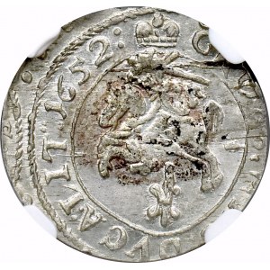 Jan II Kazimierz, Grosz 1652 Wilno - NGC MS61 