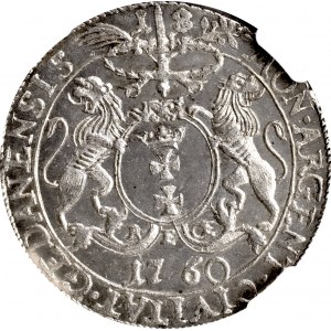 August III Sas, Ort 1760 Gdańsk REOE - NGC MS64