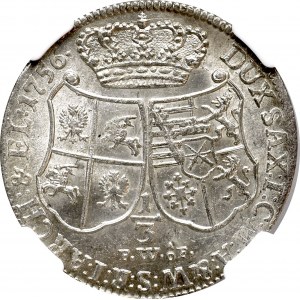 August III Sas, 1/3 Talara 1756 FWoF - NGC MS62