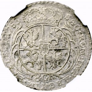 August III Sas, 8 Groszy 1753 - NGC AU58