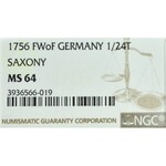 August III Sas, 1/24 Talara 1756 FWoF - NGC MS64