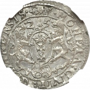 Zygmunt III Waza, Ort 1625 Gdańsk - NGC MS62