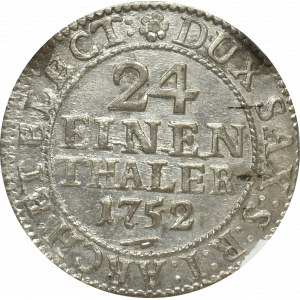  August III Sas, 1/24 Talara 1752 FWoF - NGC MS62