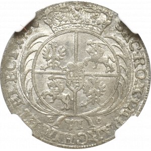 August III Sas, Szóstak 1756 EC - NGC AU58