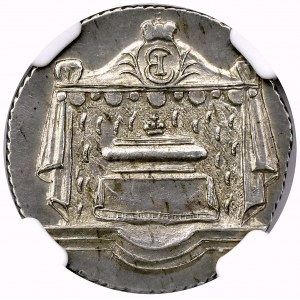 Rosja, żeton śmierć Elżbiety I 1761 - NGC UNC