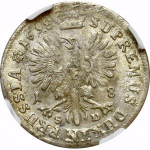 Prusy Książęce, Fryderyk III, Ort 1689 Królewiec - NGC MS65