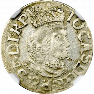 Jan II Kazimierz, Dwugrosz 1651 Elbląg - NGC UNC