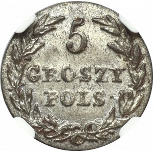 Królestwo Kongresowe, 5 Groszy 1816 IB - NGC AU58