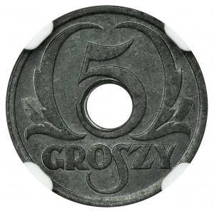 Okupacja, 5 Groszy 1939 - NGC MS64