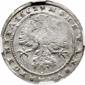 Śląsk, Ks. brzesko-legnicko-wołowskie, 15 Krajcarów 1662 - NGC MS64