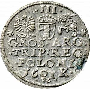 Zygmunt III Waza, Trojak 1601 Kraków 
