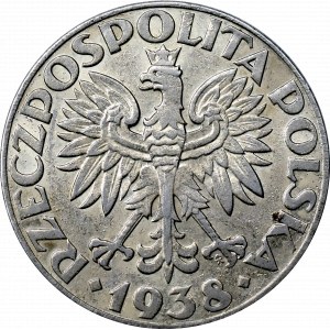 II Rzeczpospolita, 50 Groszy 1938 Żelazo niklowane