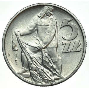 PRL, 5 złotych 1959, podwójne słoneczko - bardzo rzadka