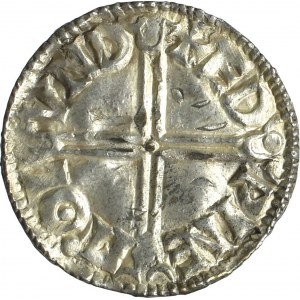 Anglia, Aethelred II, Denar typu long cross Londyn