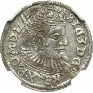 Zygmunt III Waza, Trojak 1597 Lublin - nieopisany u Igera NGC XF45 