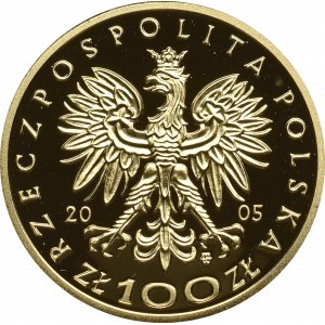 III Rzeczpospolita Polska, August II Mocny, 100 złotych 2005 