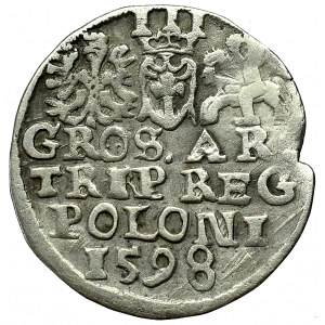 Zygmunt III Waza, Trojak 1598 Lublin - nieopisany krzyżyki w legendzie 