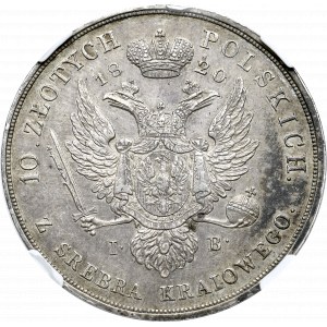 Królestwo Kongresowe, 10 złotych 1820 I.B. - NGC AU53