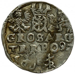 Zygmunt III Waza, Trojak 1597 Lublin - monogram Reysnera bez tarczy 