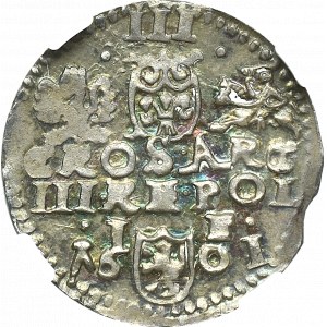 Zygmunt III Waza, Trojak 1601 Lublin - nieopisany III-DG REX P M D L NGC AU58