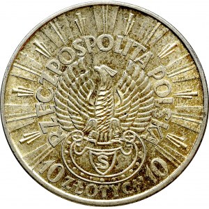 II Rzeczpospolita, 10 złotych 1934 Piłsudski orzeł strzelecki - PCGS MS62