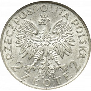 II Rzeczpospolita, 2 Złote 1933 Głowa kobiety
