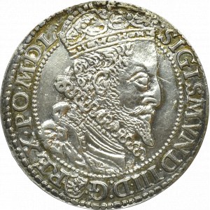 Zygmunt III Waza, Szóstak 1596 Malbork - duża głowa