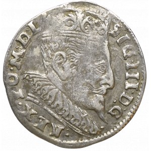 Zygmunt III Waza, Trojak 1595 Wilno - herby Chalecki i Prus